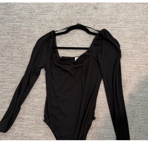 Princess Polly Black Long Sleeve Bodysuit